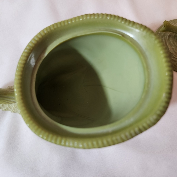 Victorian Greentown Glass Nile Green Dolphin - Picture 4 of 11